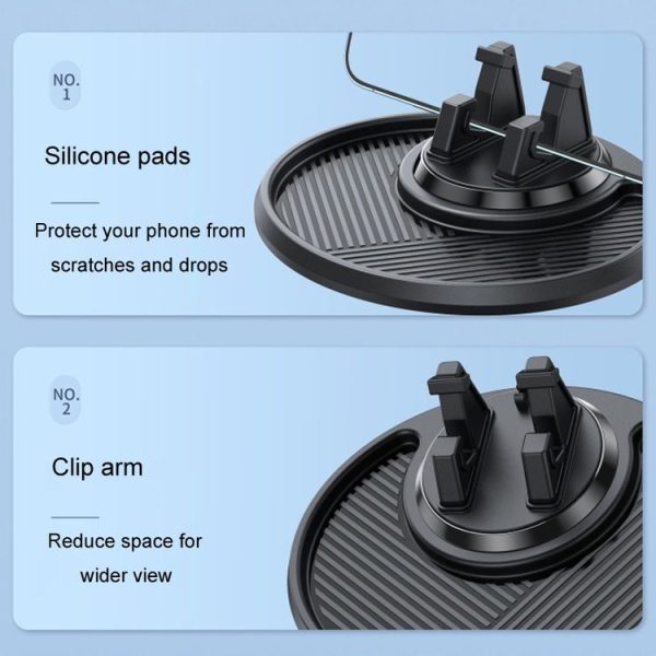 Car Dashboard Navigation Phone Holder Multifunctional Non-Slip Storage Bracket (Black) - Image 12