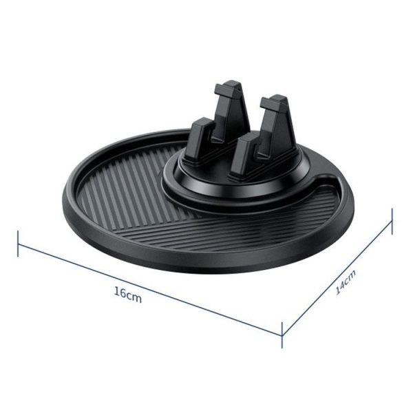Car Dashboard Navigation Phone Holder Multifunctional Non-Slip Storage Bracket (Black) - Image 3