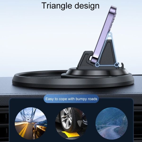 Car Dashboard Navigation Phone Holder Multifunctional Non-Slip Storage Bracket (Black) - Image 9