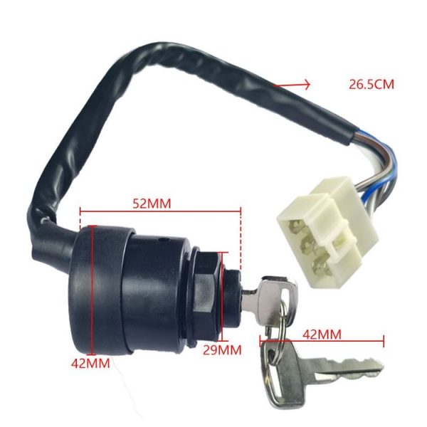 Kawasaki ATV / UTV Starter Power Ignition Switch Key Lock (Black) - Image 3