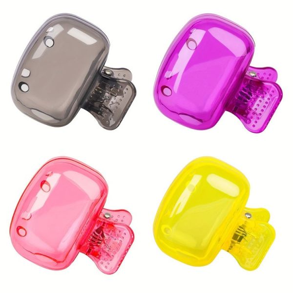 4pcs Toothbrush Storage Clip Toothbrush Protective Cap Portable Plastic Toothbrush Box (Color Random Delivery)