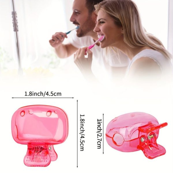 4pcs Toothbrush Storage Clip Toothbrush Protective Cap Portable Plastic Toothbrush Box (Color Random Delivery) - Image 6