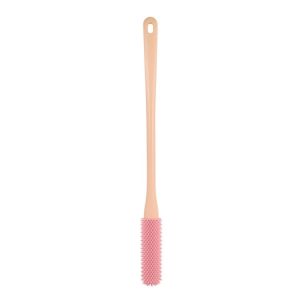 Foot Washing Brush Dry and Wet Toe Cleaning and Anti-Itch Brush, Style: Long Bristle (Pink)