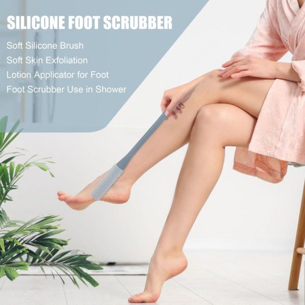 Foot Washing Brush Dry and Wet Toe Cleaning and Anti-Itch Brush, Style: Long Bristle (Pink) - Image 4