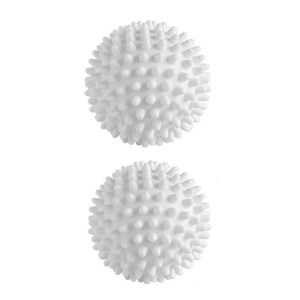 2pcs Anti-fouling Anti-tangle Hair-absorbing Clothes Cleaning Balls Anti-static Knotting Hedgehog Wash Balls (White)