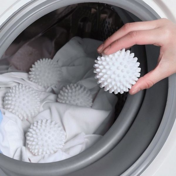 2pcs Anti-fouling Anti-tangle Hair-absorbing Clothes Cleaning Balls Anti-static Knotting Hedgehog Wash Balls (White) - Image 2