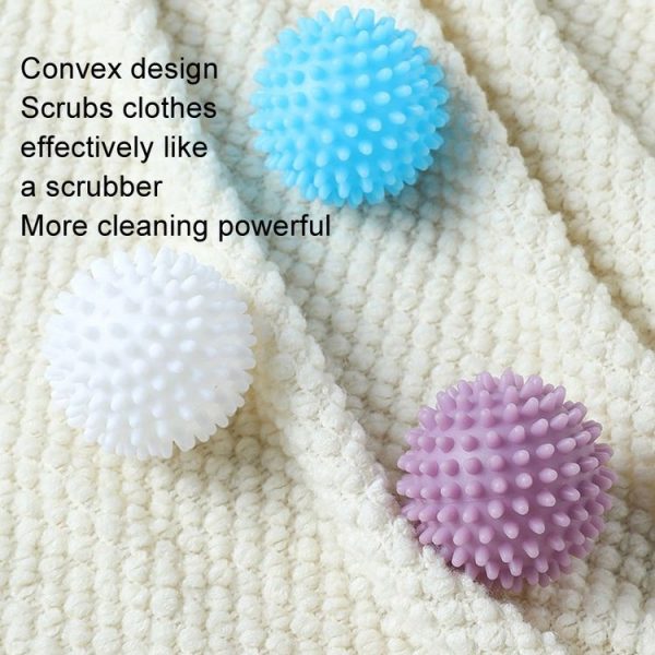 2pcs Anti-fouling Anti-tangle Hair-absorbing Clothes Cleaning Balls Anti-static Knotting Hedgehog Wash Balls (White) - Image 3