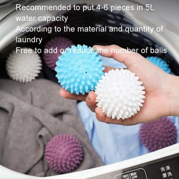 2pcs Anti-fouling Anti-tangle Hair-absorbing Clothes Cleaning Balls Anti-static Knotting Hedgehog Wash Balls (White) - Image 8
