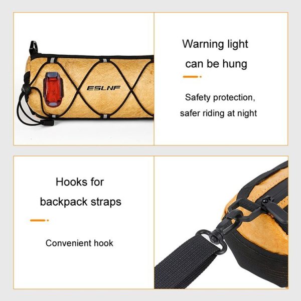 ESLNF Outdoor Large Capacity Bicycle Bag Mountain Bike Cycling Waterproof Satchel (Brown) - Image 10