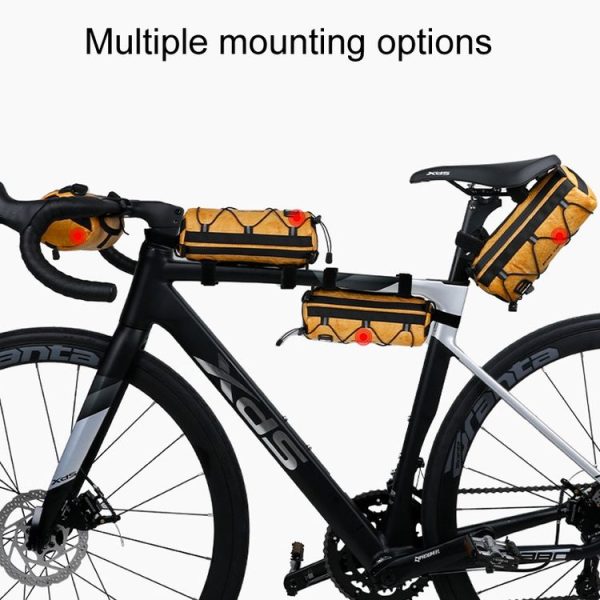 ESLNF Outdoor Large Capacity Bicycle Bag Mountain Bike Cycling Waterproof Satchel (Brown) - Image 5