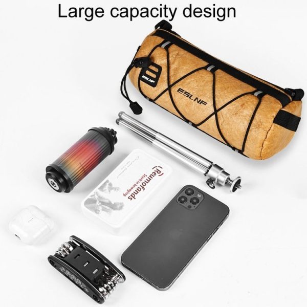 ESLNF Outdoor Large Capacity Bicycle Bag Mountain Bike Cycling Waterproof Satchel (Brown) - Image 6