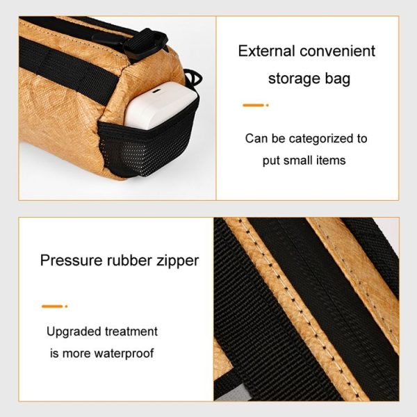 ESLNF Outdoor Large Capacity Bicycle Bag Mountain Bike Cycling Waterproof Satchel (Brown) - Image 9