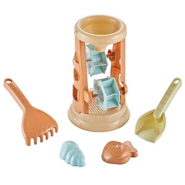5pcs / Set Hourglass Children Outdoor Beach Toys Play Water Play Sand Set