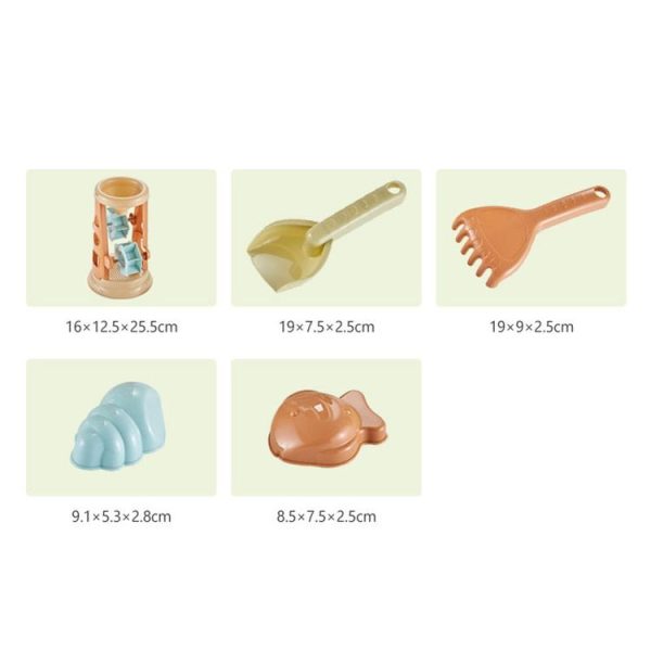 5pcs / Set Hourglass Children Outdoor Beach Toys Play Water Play Sand Set - Image 2