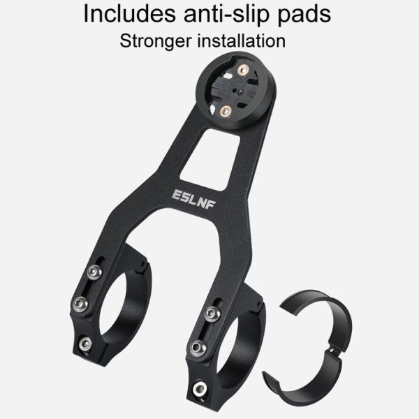ESLNF Mountain Bike Yardstick Stand Lights Base Outdoor Riding Stainless Steel Stand (Black) - Image 4