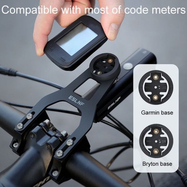 ESLNF Mountain Bike Yardstick Stand Lights Base Outdoor Riding Stainless Steel Stand (Black) - Image 6