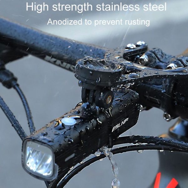 ESLNF Mountain Bike Yardstick Stand Lights Base Outdoor Riding Stainless Steel Stand (Black) - Image 7