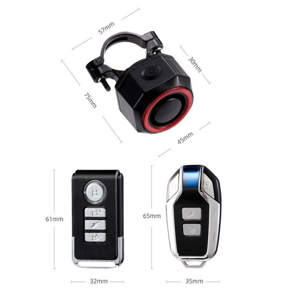 Bicycle Smart Taillight Anti-theft Alarm Brake Warning Light, Model: WL03C Remote Control - Image 2