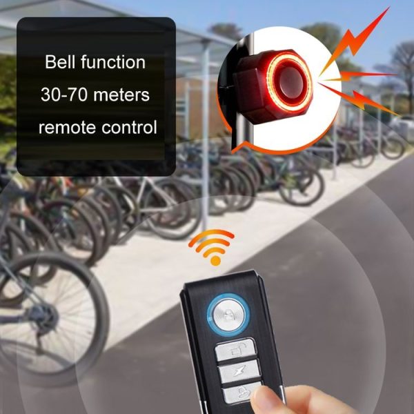 Bicycle Smart Taillight Anti-theft Alarm Brake Warning Light, Model: WL03C Remote Control - Image 8