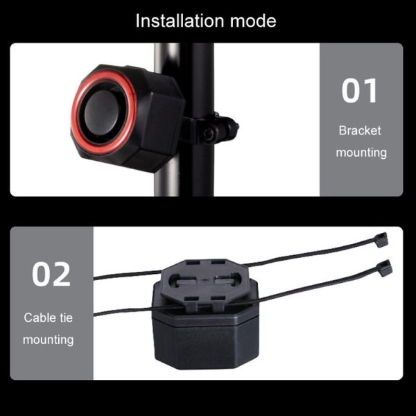Bicycle Smart Taillight Anti-theft Alarm Brake Warning Light, Model: WL03C Remote Control - Image 9