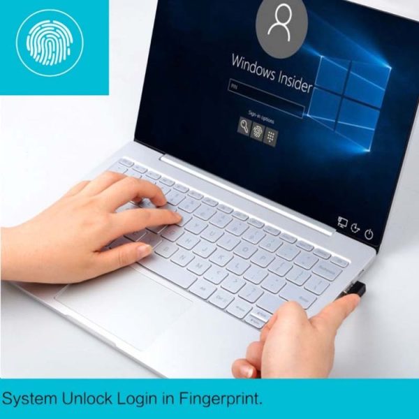 Windows Hello Fingerprint Reader Security Key for Windows 10 / 11 (Black) - Image 4