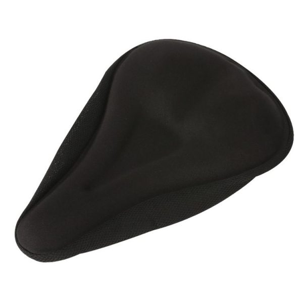 Mountain Bike Silicone Saddle Cover Cycling Stereo Saddle Gear (Black)