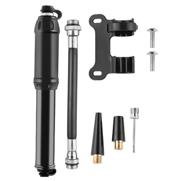 Bicycle High Pressure Pump Home Mini Portable Basketball Inflator Accessories (Black)