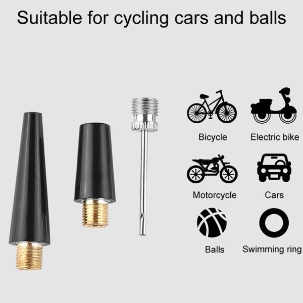 Bicycle High Pressure Pump Home Mini Portable Basketball Inflator Accessories (Black) - Image 5
