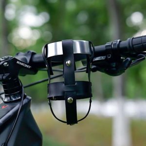 Outdoor Anti Shake Bicycle Water Bottle Holder Cycling Cup Carrier (Black Net+White Holder)
