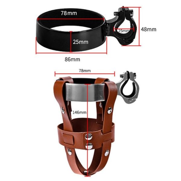 Outdoor Anti Shake Bicycle Water Bottle Holder Cycling Cup Carrier (Black Net+White Holder) - Image 3