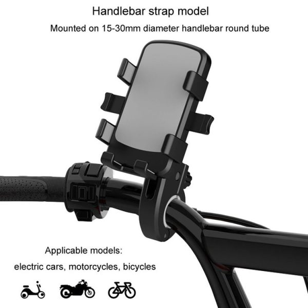 Mountain Road Bike Phone Holder Motorcycle Aluminum Alloy Riding Navigation Bracket, Model: Handlebar Model - Image 3