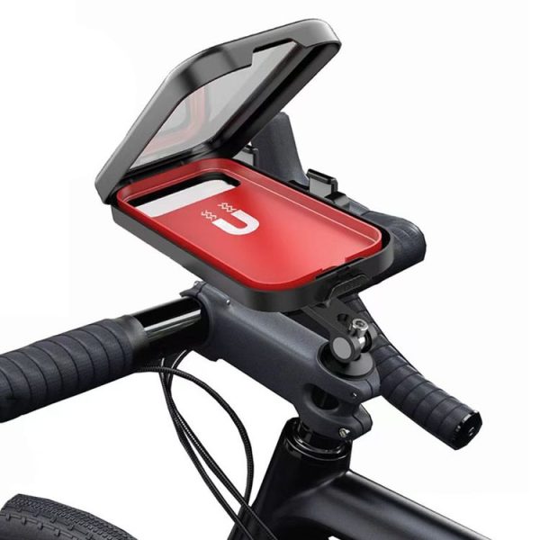 Waterproof Motorcycle Bicycle Cell Phone Holder 360 Rotating Riding Navigation Holder, Model: Handlebar Stand
