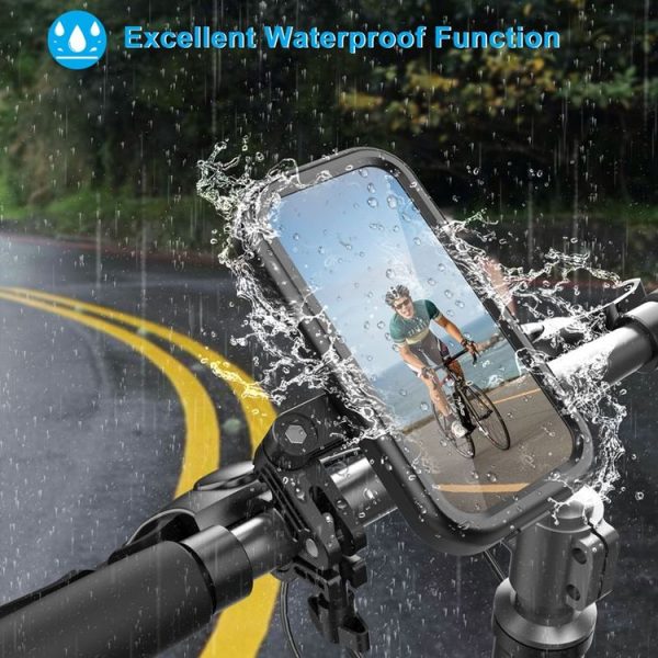 Waterproof Motorcycle Bicycle Cell Phone Holder 360 Rotating Riding Navigation Holder, Model: Handlebar Stand - Image 7