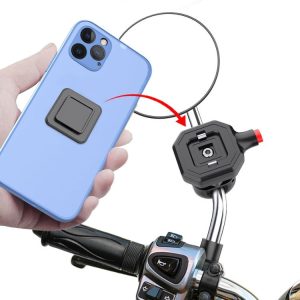 146G Bicycle Motorcycle Cell Phone Holder Rearview Mirror Handlebar Outdoor Riding Navigation Holder