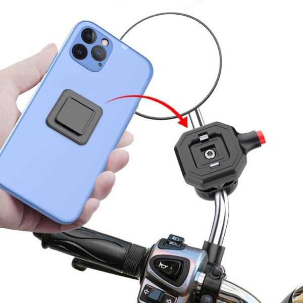 146G Bicycle Motorcycle Cell Phone Holder Rearview Mirror Handlebar Outdoor Riding Navigation Holder