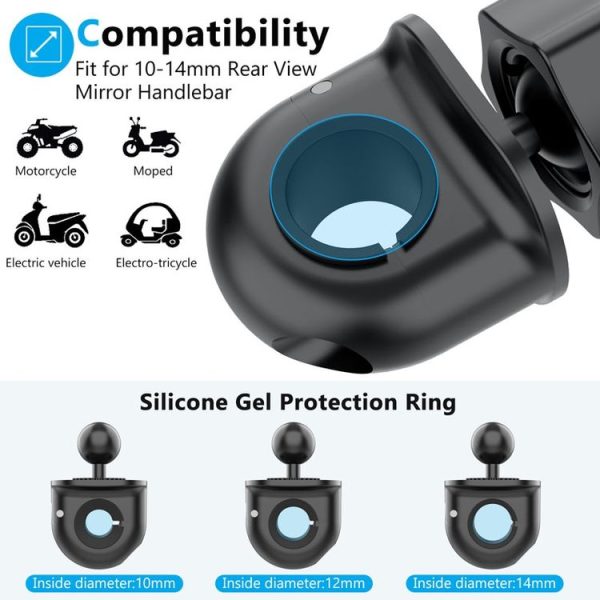 146G Bicycle Motorcycle Cell Phone Holder Rearview Mirror Handlebar Outdoor Riding Navigation Holder - Image 4
