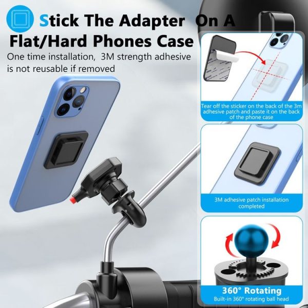 146G Bicycle Motorcycle Cell Phone Holder Rearview Mirror Handlebar Outdoor Riding Navigation Holder - Image 5