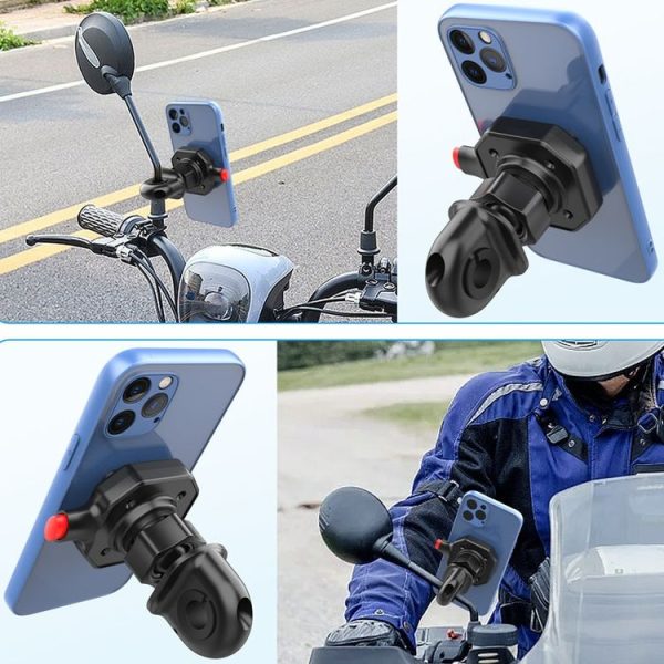 146G Bicycle Motorcycle Cell Phone Holder Rearview Mirror Handlebar Outdoor Riding Navigation Holder - Image 7