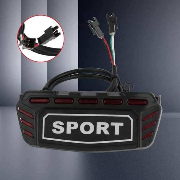 KUGOO M5 AIMITE Electrical Scooter Rear Tail Light Brake Warning Lights (Black) - Image 6