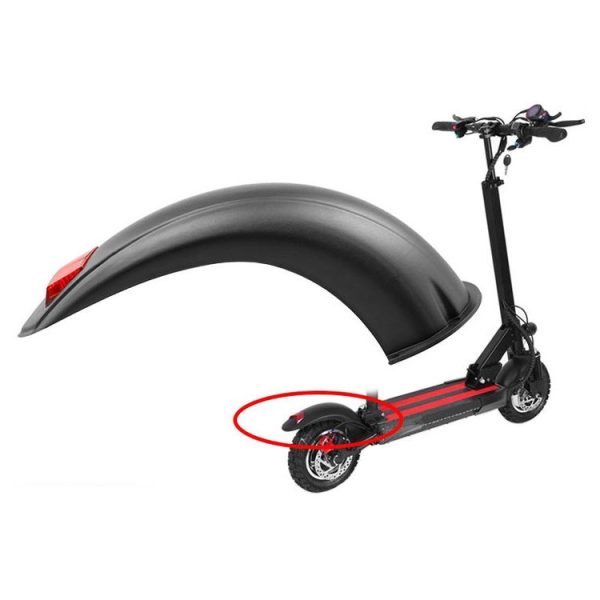 AIMITE For 10 Inch KUGOO M4 Electric Scooter Rear Fender Accessories With Tail Light (Black) - Image 2