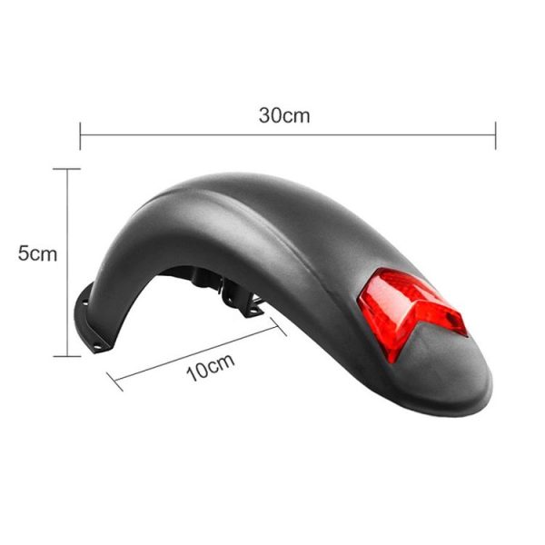AIMITE For 10 Inch KUGOO M4 Electric Scooter Rear Fender Accessories With Tail Light (Black) - Image 5