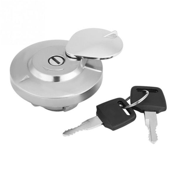 Suitable for Honda CA250 Motorcycle Modified Fuel Tank Cap (Silver) - Image 2