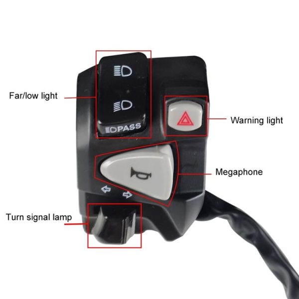 Honda Click150i Left Handlebar Turn Signal Motorcycle Switch Accessories (Black) - Image 4