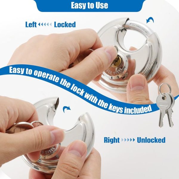 60mm Household Anti-Theft Rust-Proof And Waterproof Pure Copper Core Round Padlock - Image 4