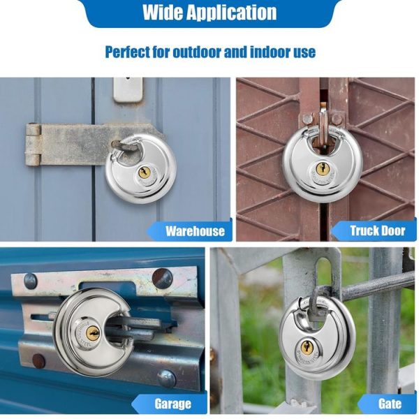 60mm Household Anti-Theft Rust-Proof And Waterproof Pure Copper Core Round Padlock - Image 7