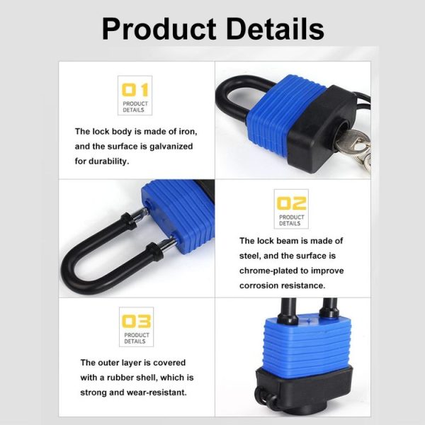 Industrial Safety Dustproof and Anti-theft Padlock Waterproof Insulation Lock, Spec: KD-LPC01 - Image 7