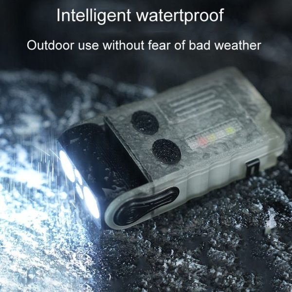 V20 Portable Keychain Light Rechargeable Bright Mini Flashlight (White Red Light) - Image 8