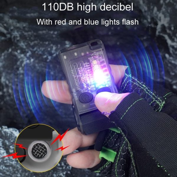 V20 Portable Keychain Light Rechargeable Bright Mini Flashlight (White Red Light) - Image 9