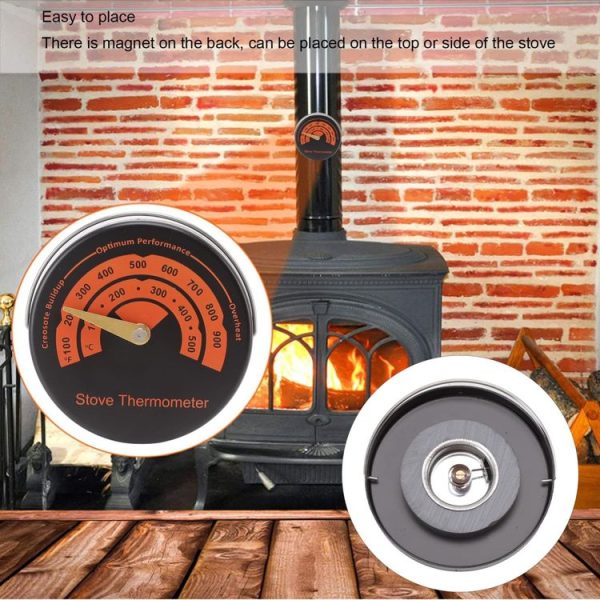 Round Pointer Stove Thermometer Fireplace Bimetallic Thermometer - Image 6