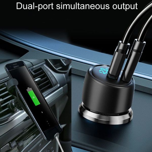 S-31 65W Dual Port A+C High Power Car Fast Charger Auto Cigarette Lighter - Image 9